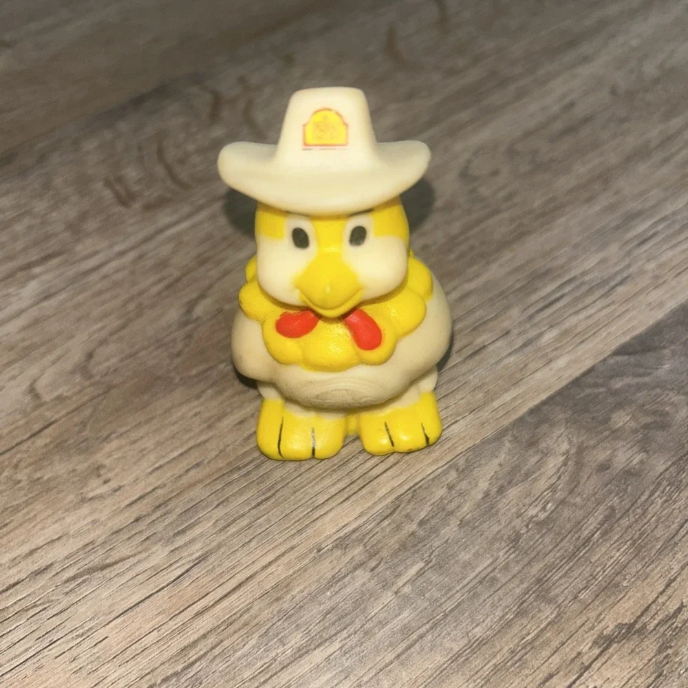 LOT OF 2 Vintage‎ El Pollo Loco Vinyl Rubber Chicken 1980s Advertising Premium